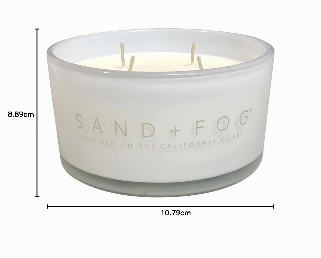 Sand + Fog Duftkerze – Tropische Zitrusfrüchte – zusätzliche Düfte und Größen – 100 % bleifreier Docht aus Baumwolle – luxuriöse Lufterfrischungskerzen im Glas – perfekte Heimdekoration für Ihren