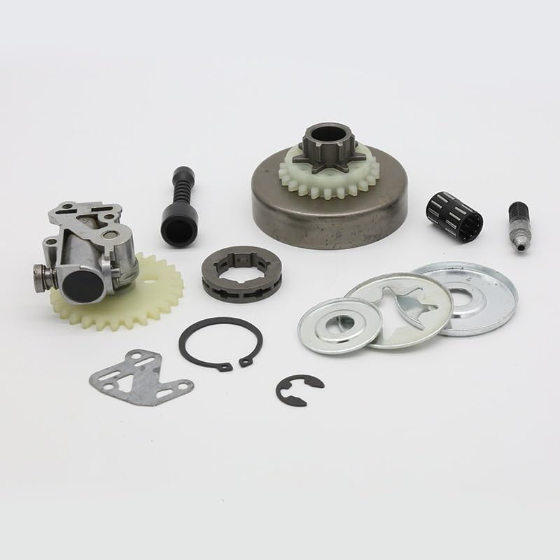 Piezas de jardín Kit de reparación de arandela de línea de filtro de bomba de aceite de rueda dentada de tambor de embrague de 3/8 "para piezas de motosierra Stihl MS380 MS381 MS 038 381 380 Piezas de
