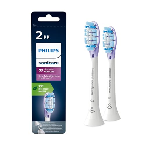 Philips Sonicare HX9052/17 - Pack de dos cabezales cuidado de las encías, con tecnología RFID para Diamond Clean Smart, color blanco