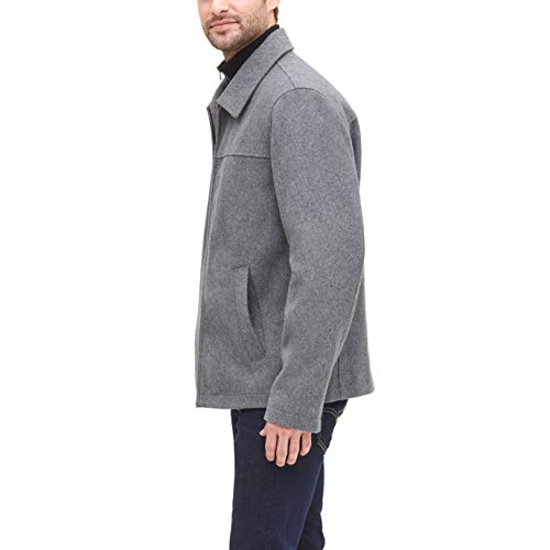 Dockers Men's Wool Blend Open Bottom Jacket with Quilted, Light Grey/Softshell Bib, Large Dockers Men's Wool Blend Open Bottom Jacket with Quilted, Light Grey/Softshell Bib, Large