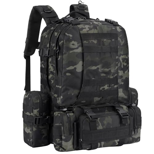 Sac dos militaire tactique 60L grande capacité à poches modulaires