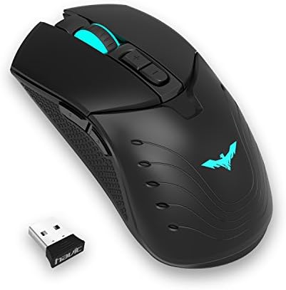 AICHOC Rechargeable Programmable Optical Wireless Gaming Mouse for PC/Computer/Laptop ( Black)