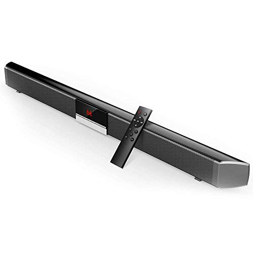 Soundbar, 34-Zoll-40-W-Lautsprecher mit IR-Fernbedienung, drahtlose Bluetooth-Soundbar für TV/PC/Smartphone, wandmontierbar, optisch,