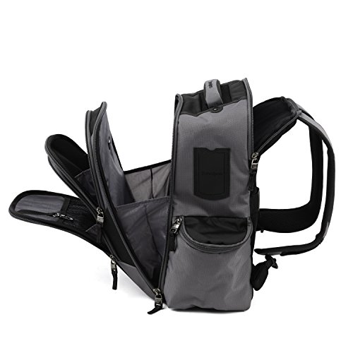 Image of Travelpro Bold Lightweight Rugged Backpack, Fits up to 15.6 inch laptop and tablet sleeve, Grey /Black