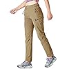 Gopune-Womens-Outdoor-Hiking-Pants-Lightweight-Quick-Dry-Water-Resistant-Mountain-Trouser Gopune Women's Outdoor Lightweight Quick Dry Sportswear Water Resistant Hiking Pants with Pockets (Khaki,M)