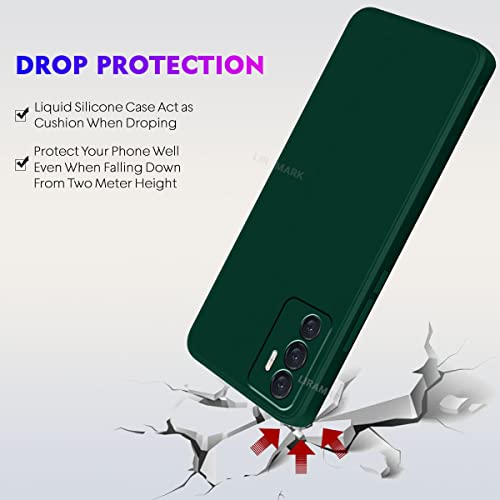 Image of LIRAMARK Silicone Soft Back Cover Case for Vivo V23e 5G / Vivo S10e 5G / Vivo Y75 4G (Silicone Green)