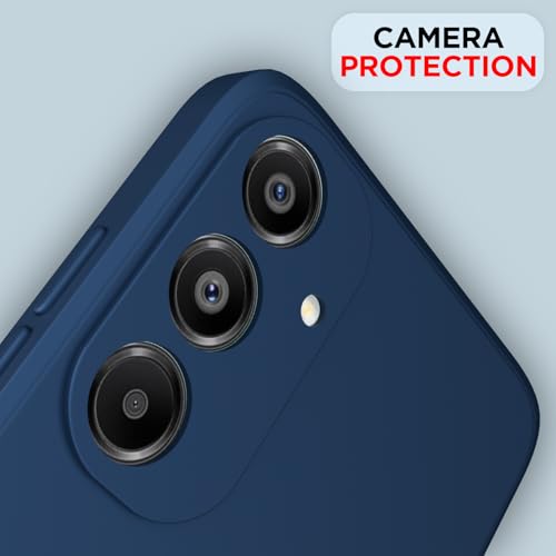 Image of Outlouders Back Cover for Samsung Galaxy A16 5G | Camera Protection | Durable Soft Matte Silicone Bumper Case (Blue)