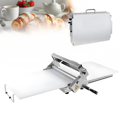 Laminadora de masa manual de acero inoxidable con grosor ajustable 2