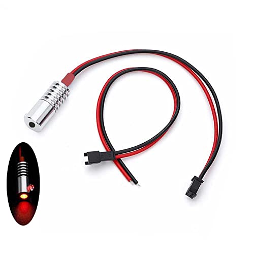 1.5W DC 12V LED Optic Fiber Light Source Illuminator For Car Home Light Side End Glow Plastic Optical Fiber (Red,3mm)
