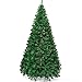 Goplus Artificial Christmas Tree Xmas Pine Tree with Solid Metal Legs Perfect for Indoor and Outdoor Holiday Decoration (Green, 7 FT)