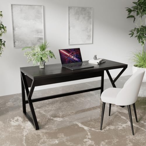 Image of Riyan Luxiwood Alden Computer Table in Engineering Wood for Home & Office, Simple Style Desk, Scratch Resistance Surface, Easy to Assemble, Study Table for Kids (Size-12 X 5 X 75 Cm) - Brown
