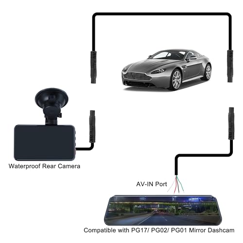 Image of MEIRIYFA 4 Pin Dash Cam Cable Rear Camera Pigtail Cable,4 Pin Female Bare Wire Rear View Backup Camera Extension Cord,2 Pack Dash Cam Rearview Mirror Cable for Pick-up Trucks,Trailer,RV,SUV,Bus -6.5FT