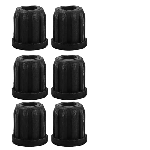 Veemoon Lot de 20 Douilles de Roulette en Plastique Noir Inserts de Manchon pour Roulettes à Tige Support de Fixation pour Pied de Chaise Accessoires Solide pour Meubles et Chaises de
