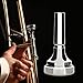 EASTROCK Trombone Mouthpiece,Silver Plated Trombone Mouthpiece Small Shank 9BS, Trombone Instrument Accessories Vacuum Packed