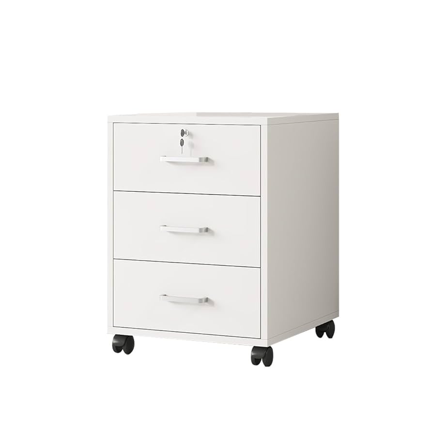 デスクワゴン サイドワゴン ラック 鍵付き キャスター付き 脇机 引き出し3段 楽天市場】デスクワゴン キャスター付き スリム 鍵付き 3段