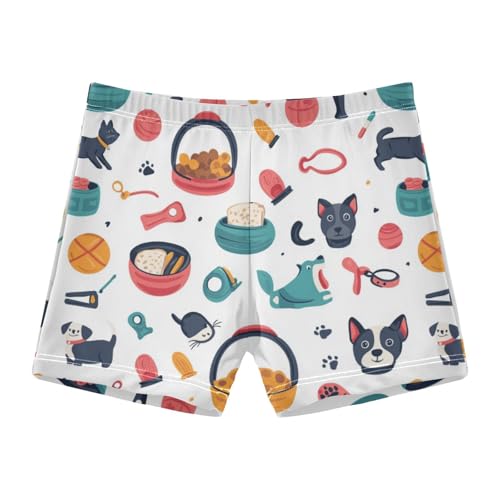 Pet Dog Toys Cute Colored Cats Boys Swim Trunks Swimsuits for Toddler Boy Swim Shorts Trunks 3T-10T