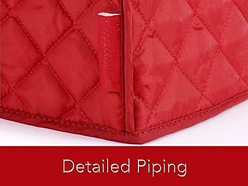Kitchen Mixer Cover, Hanhan Leather Stand Mixer Cover Organizer Bag Gadget Tool with Diamond Collection for Kitchen Mixer to Keep Clean and Safe (Red)