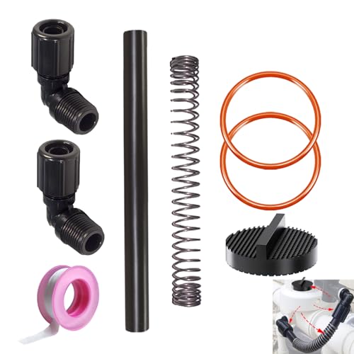 Jsyfcfc Pool Chlorinator Parts (Includes: 1/2 NPT 90-Degree Tube Connector 5/8 OD Tube Tube Support Screen and O-Ring) Compatible with Auto Feeder/Chlorinator 320 and 322