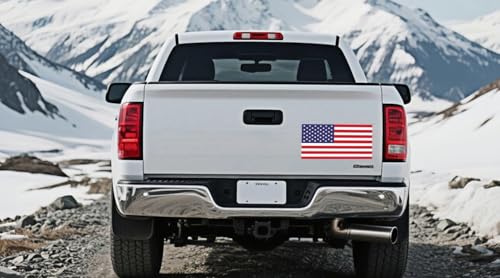 Image of Large American Flag Decal 2pcs USA Flag Decal Sticker Car Stickers for Cars /Trucks - Support US Military (16 X 9 Inch