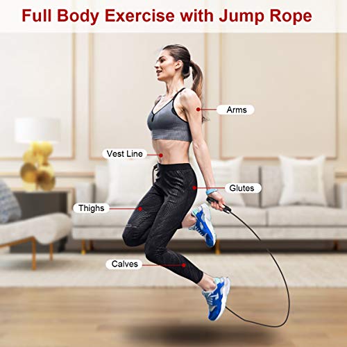 image for Frebw Jump Rope for Fitness Crossfit Boxing 2 Pack Speed Skipping Rope