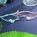 MJartoria BFF Necklace & Bracelets - Butterfly Friendship Set - Pink+Blue-Silver - Unisex - Semi-Fine Alloy - 18 Inch Chain - Lobster Clasp