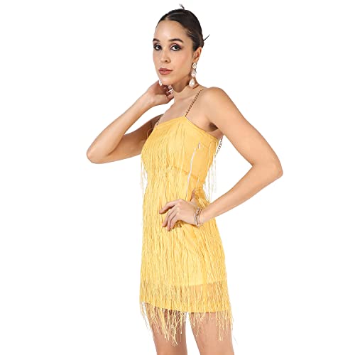 Image of PINACOLADA Women's Solid Dress for Casual Wear | Regular Sleeve | Quality Stretchable Fabric | Dress Crafted with Enhanced Stretch and Comfort Fit for Everyday Wear