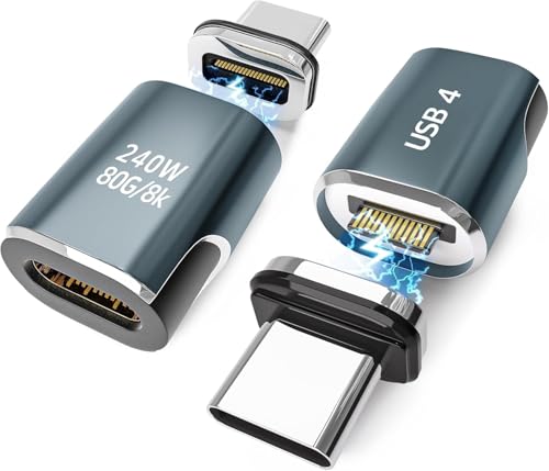 Image of ETZIN USB-C Magnetic Adapter - 1 Pack 240W USB-C Adapter with 80GB /s Transfer Speed, Compatible with Laptops, Tablets and Mobile Phones EPL-1555CC