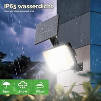 nipify 6 Stück Solarlampen für Außen mit Bewegungsmelder, 310 LED Super Helle 3 Modi Solarleuchte Aussen mit Fernbedienung, IP65 Wasserdichte Solar Wandleuchte mit 5M Kabel für Garten – Ansicht 4