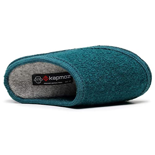 Women's Boiled Wool House Slippers Breathable Sweat Free Clog Slip on Mule Indoor/Outdoor Slipper3