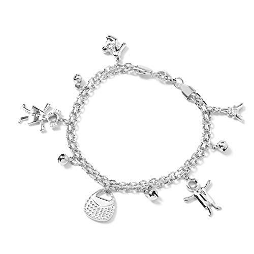 SHOP LC DELIVERING JOYStainless Steel Princess Bell Charm Anklet Foot Chain Adjustable Ankle Bracelets Women Jewelry Mothers Day Gifts for Mom Size 9" Birthday Mothers Day Gifts for Mom