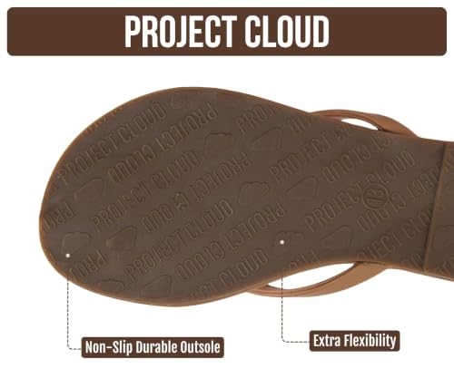 Image of Project Cloud Kids Sandals For Girls Footwear with Memory Foam Insole Kids Flip Flops - Lightweight & Slip Resistant Girls Sandals Summer Beach Essentials 2026 (Little Foundations)