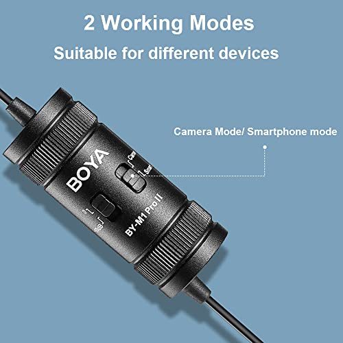 Pruie BY-M1 Pro II Microfone de encaixe universal omnidirecional condensador lapela microfone plugue