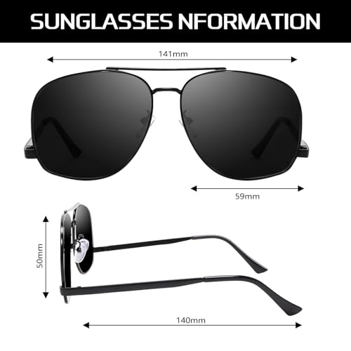 Classic Aviator Sunglasses for Women Men Oversized 70s Vintage Trendy Metal Square Aviators Sun Glasses4