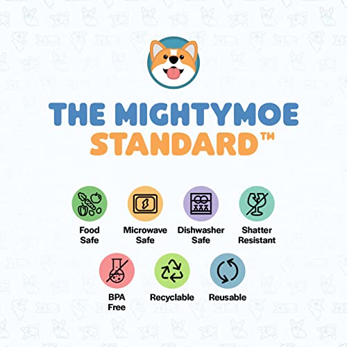 Mightymoe Kid’s Dinnerware Set - 28 Pieces, 4 Place Settings - Blossom Color Set - Tough Tableware For Toddlers - Made In The Usa - Dishwasher And Microwave Safe - Bpa Free And Shatter Resistant #TOP5