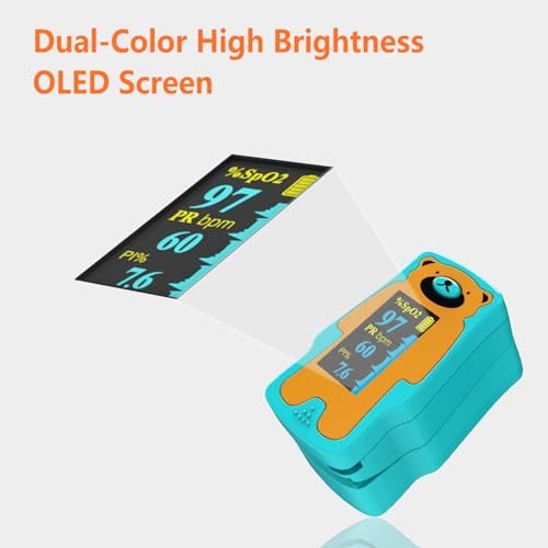 Amemo A350 Pediatric Pulse Oximeter, Oled Display Oxygen Monitor Fingertip For Children thumb #6