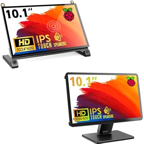 ROADOM 10.1'' Raspberry Pi Monitor & 10.1'' Touchscreen with Case Cover