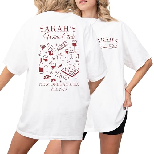 CUSTOM Unisex Wine Club Bachelorette T-Shirt and Comfort Colors - Personalized Winery Bridal Party, Vino Before Vows, Bridesmaid Ask Gift, Bach Everyday Wear, Casual Outfit, Unique Style, Modern Look