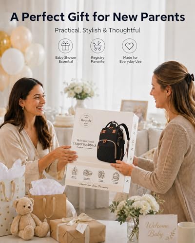 Image of houscly Diaper Bag Backpack with Changing Station,Baby Bags New Mom Gifts Panaleras Para Bebe Baby Girl Newborn Essentials Must Haves Baby Shower Gifts Baby Registry Search Light Gray