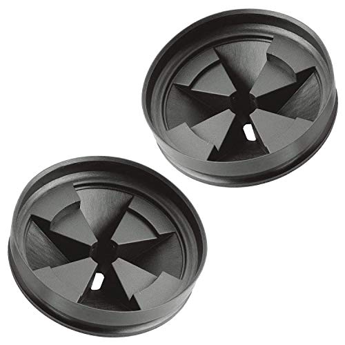 Kuyang 2 Pack Garbage Disposal Splash Guard Kitchen Quiet Collar Sink Baffle, Black Pure Rubber, Food Waste Disposer Accessories, 3.35 Inch In Diameter