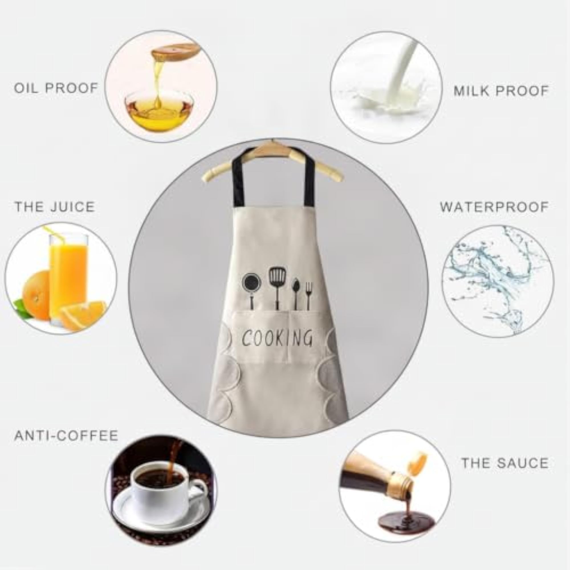 Darshik Waterproof Kitchen Apron for Women