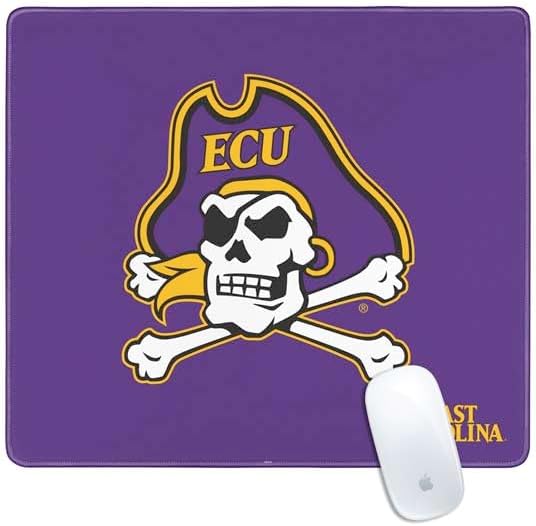 Skinit Large Gaming Mouse Pad - Officially Licensed ECU Pirates Logo Design with Stitched Edges, Waterproof, Non-Slip Rubber Base, Desk Mat for Keyboard & Mouse, 31.5" x 11.8" inches