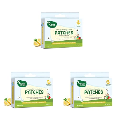 Image of Mother Sparsh 100% All Natural Mosquito Repellent Patches for Babies with 12hr. Protection | With Citronella, Lemongrass & Eucalyptus Oil Protects from Dengue, Malaria, Chikunguniya (24 Patches)