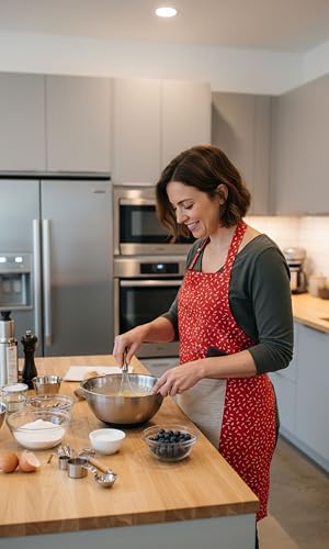 Image of Kitchen Apron for Women & Men | 100% Cotton | Cooking Apron with Big utility Pocket | Adjustable neck strap | Free Size | Kitchen Utensils Accessory