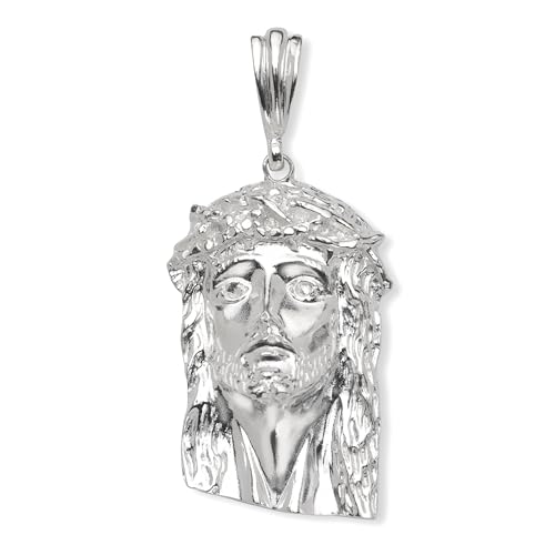 Better Jewelry Jesus Head 925 Sterling Silver pendant, Religious Charm,