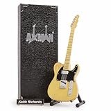 Axman, Keith Richards 1953 � Micawber �, r�plique de guitare miniature, cadeau de musique, �chelle 1/4 faite � la main, bo�te de pr�sentation, �tiquette de nom et support de guitare miniature, cadeau
