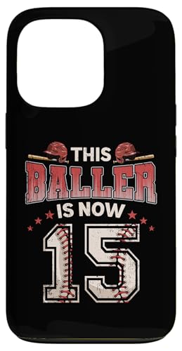 15th Birthday Baseball Boy 15 Year Old Baseball Player Kids Carcasa para iPhone 13 Pro