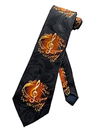 Steven Harris Men's Flowing Keyboard Neck Tie – Piano Key Design Polyester Tie - View #5
