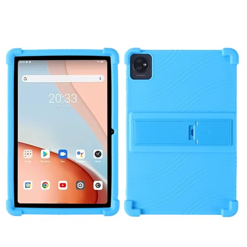 INSOLKIDON Kompatibel mit Black-View Tab 70 WiFi 10.1 INCH Tablet Hülle mit Standfunktion Slim PU Kieselgel Schutzhülle mit Ständer Funktion (Sky Blue)