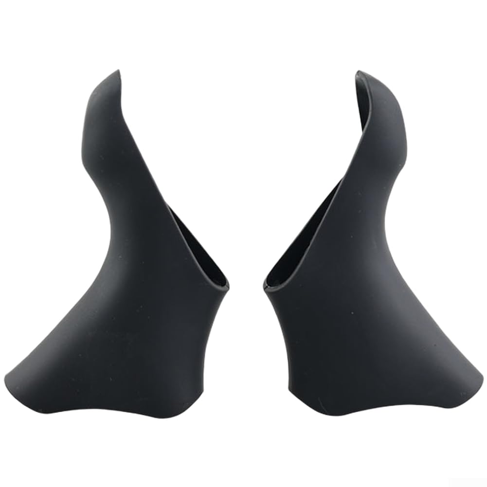 Dolvitrny Road Bike Shifter Hoods Silicone Brake Lever Covers for-Shimano 105 ST-5600 ST-6600 Protectors Black Rubber Skins(Polypropylene Bagged)