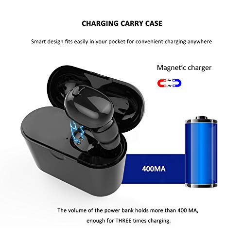 Nenrent S570+ Single Wireless Earbud,Smallest Mini Invisible Wireless Wireless Earpiece Headset Headphone Earphone With Mic Hands-Free Calls For Ios Android Smart Phones 1Pcs (Black) #TOP1